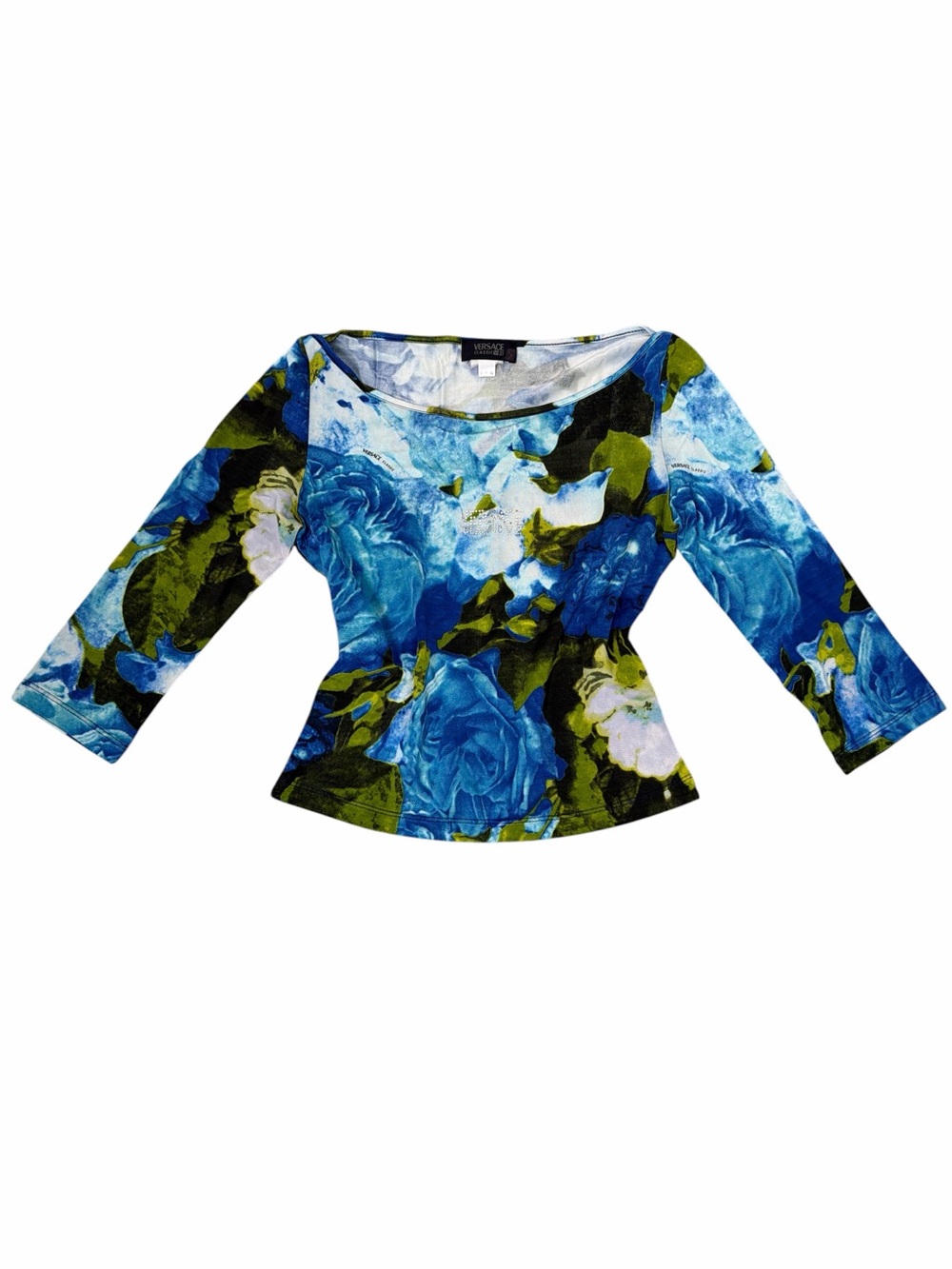 Vintage Versace Floral‎ Top Embellished